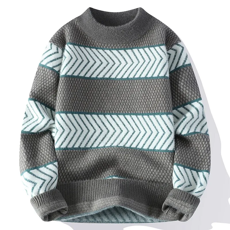 Fashion Striped Thermal Head Cover Knitwear, Warm and Stylish Head Covering, Perfect for Winter, Keeps You Warm and Look — photo 5