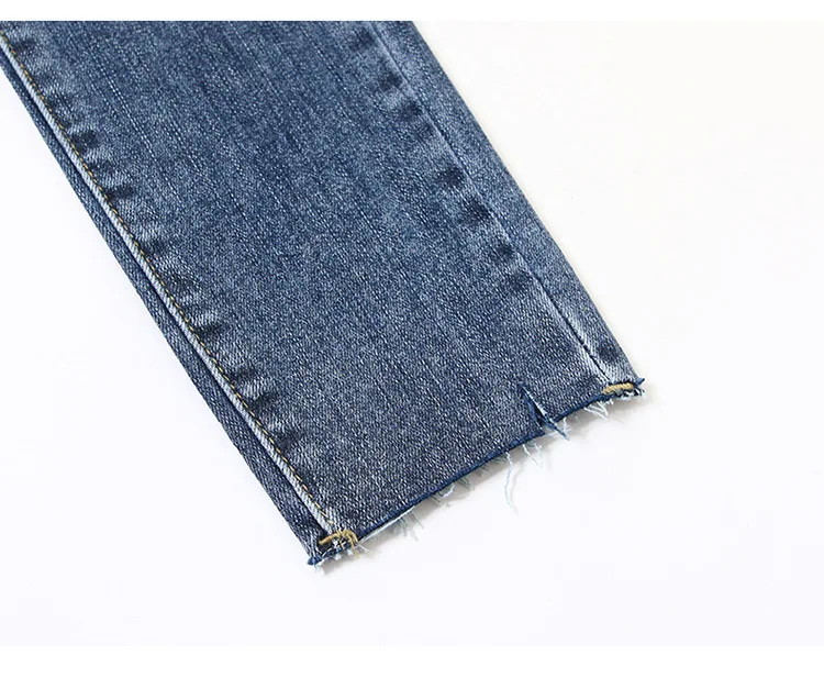 Title 3, Calças jeans femininas de cintura alta com forr...