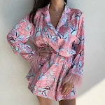Conjunto Feminino com Estampa e Mangas Longas de Penas de Avestruz. Elegância e conforto para um visual sofisticado e moderno em qualquer ocasião. — foto 10