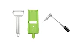 Multi-functional matching stainless steel peeler for effortless food preparation. Combines precision peeling, slicing an — photo 3