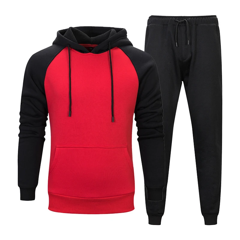Title 7, Mens Fashion Trend Color Contrast Hooded Sweat...