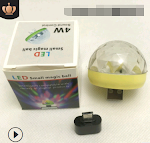 Mini luz de palco com controle de voz, bola mágica RGB USB para celular Android, LED giratório, perfeita para festas, shows e eventos. — foto 14