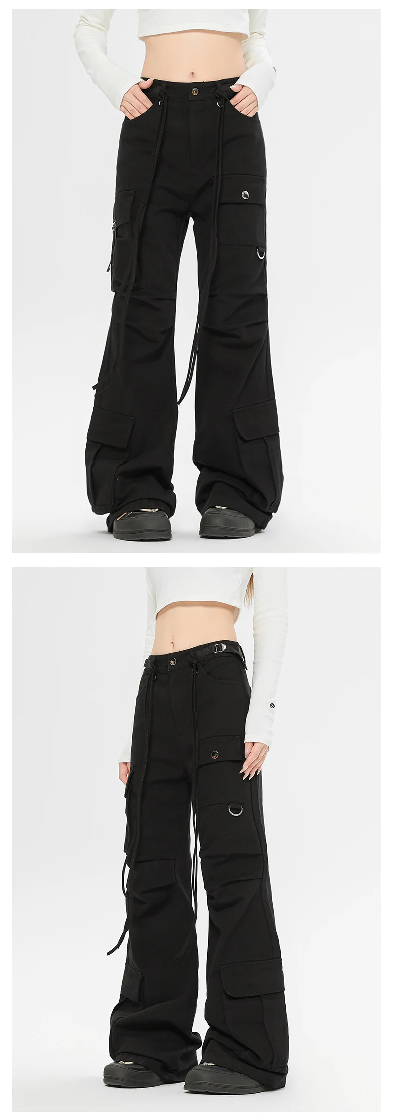 Title 5, Retro cargo broek met veters voor herfst en win...