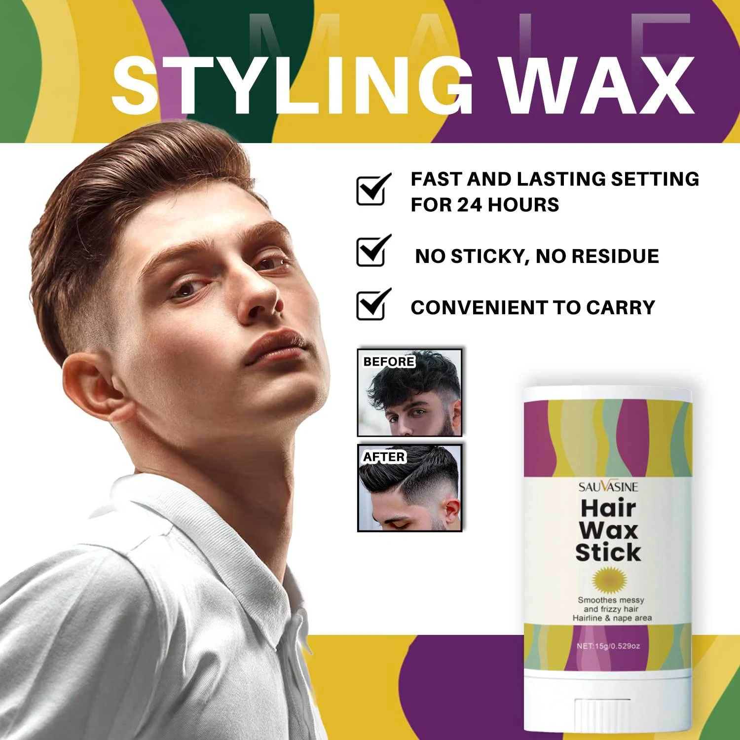Solid Pomade Shaping Fragrance Natural Achieve lasting hold, natural shine, and a fresh scent. Shape and style your hair — photo 4