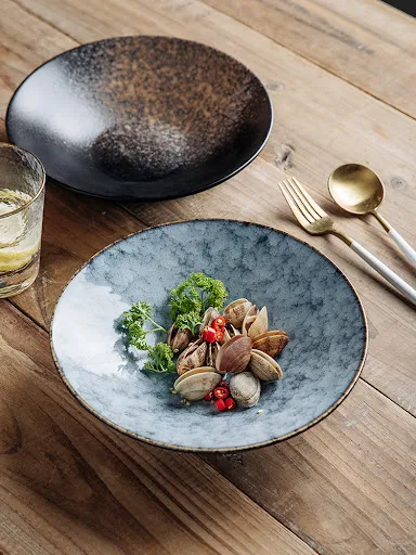 Title 6, Tigela de salada japonesa de cerâmica com desig...