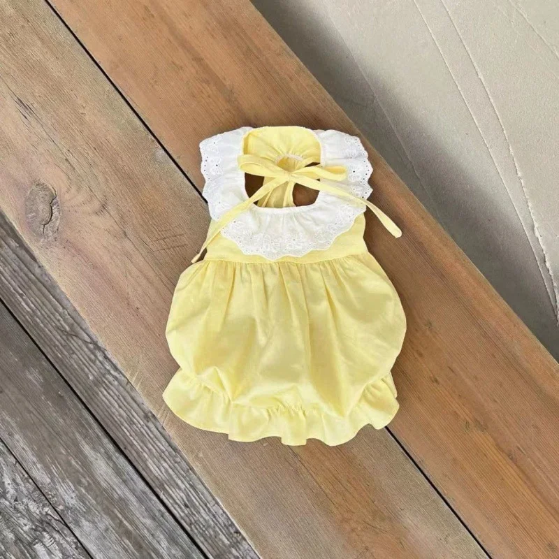 Vestido de abóbora macaron para cães e gatos fofos. Roupa adorável e confortável para seu pet, ideal para fotos e ocasiões especiais. — foto 11