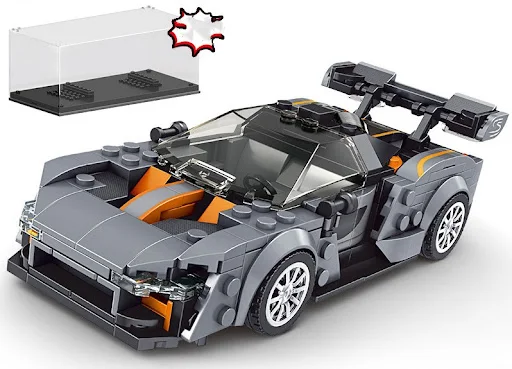 Title 19, Blocos de Montar MOC Supercarro de Corrida. Con...