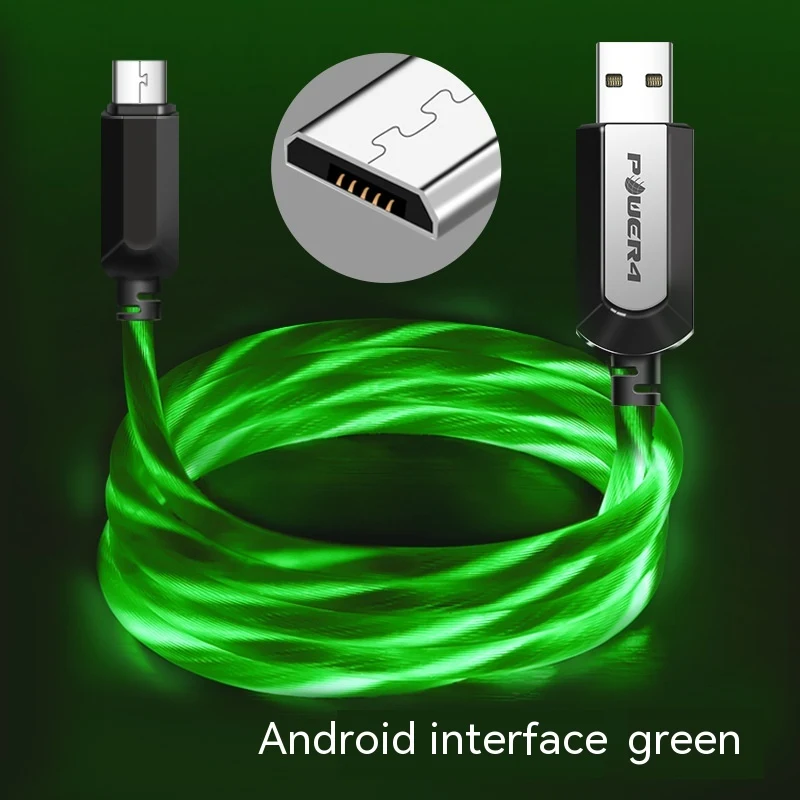 Cabo de Dados Smart Streamer para Celular Luminoso Carregamento Rápido e Transferência de Dados Eficiente Design Brilhante Ideal para Uso Noturno — foto 4