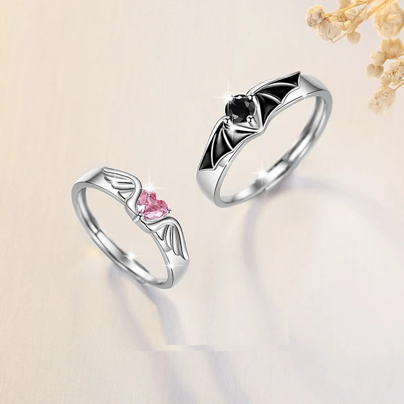Anel de casal em prata 925, para homens e mulheres, moderno e combinável com tudo, perfeito para qualquer estilo e ocasião — foto 13