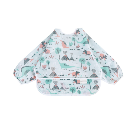 Macacão para alimentação de bebê impermeável com bolso para arroz, protege a roupa da criança durante as refeições, fácil limpeza. — foto 7