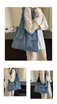 Denim Retro Women's Shoulder Bag, Large Capacity Handbag, stylish and spacious, perfect for everyday use and carrying al — photo 9