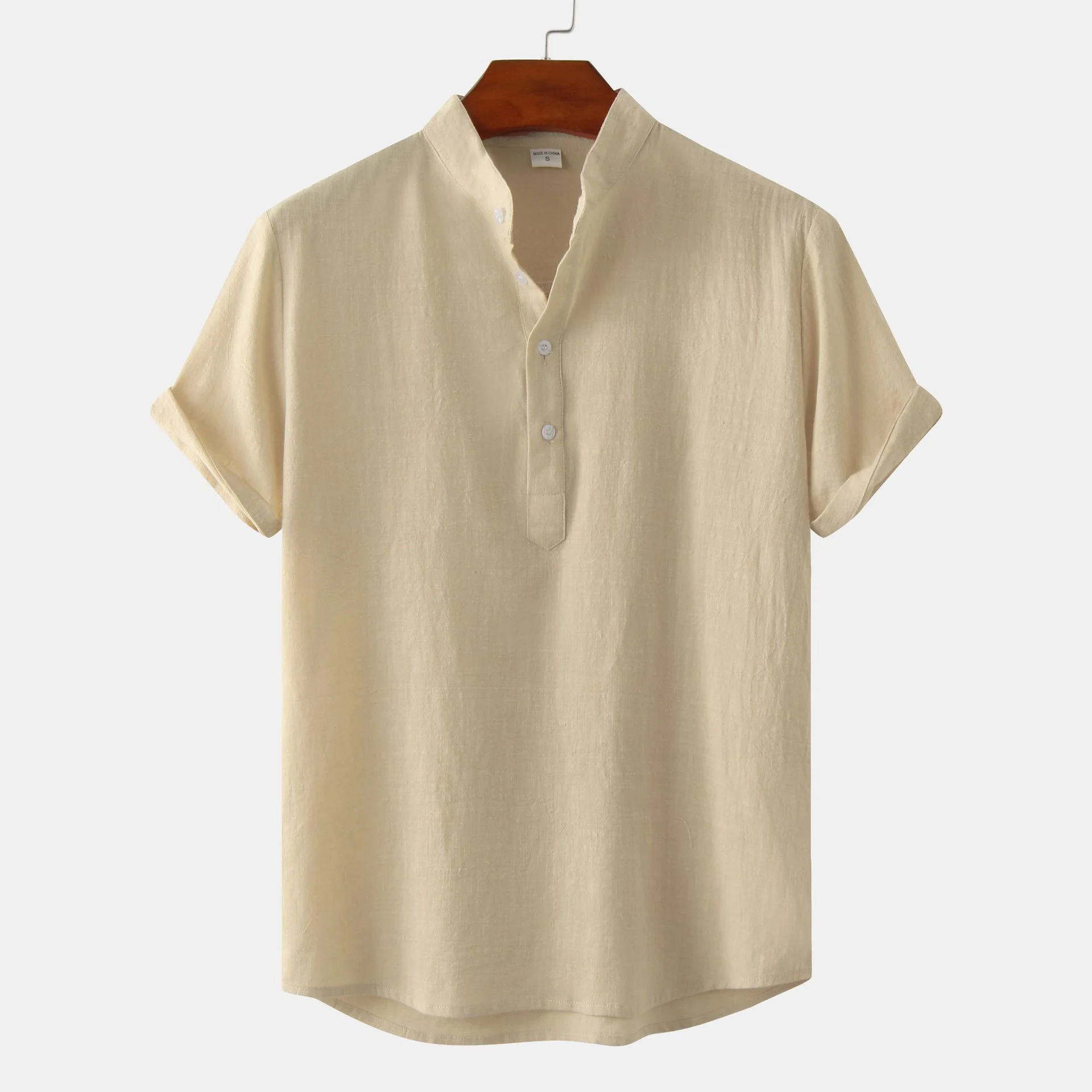 Title 8, Camicia casual tinta unita, maniche corte, magl...