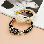 Pulseira fashion com cabeça de elefante em liga e óleo pingando, um acessório estiloso e charmoso para realçar seu estilo diário e individualidade. — foto 16