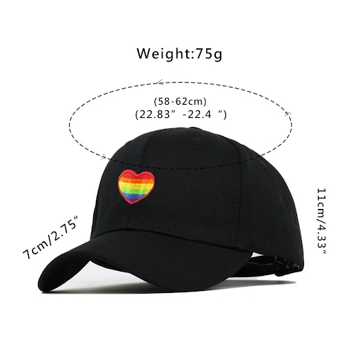 Title 1, Mens Fashion Rainbow Heart Embroidered Outdoor...
