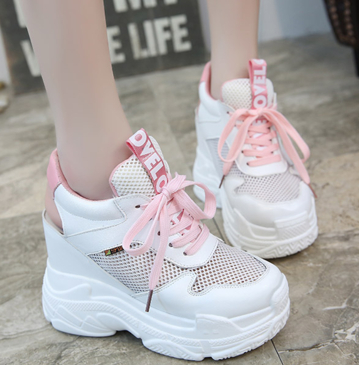Net oppervlakte spons cake schoenen Lichtgewicht en ademend comfort. Perfect voor dagelijks gebruik, wandelingen en vrijetijdsactiviteiten. Geniet van ultiem comfort. — foto 6