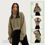 Moletom com capuz vintage, decote em V, fleece e lavagem especial. Conforto e estilo para o dia a dia. Perfeito para um visual descontraído. — foto 3