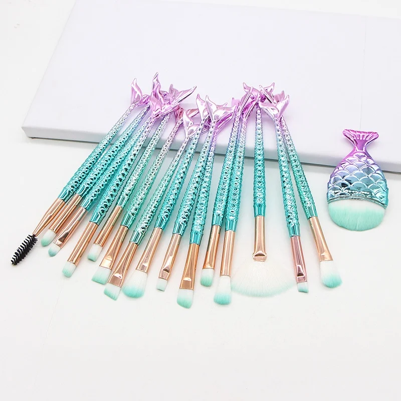 10 Mermaid Makeup Brushes Suit Beauty Tools Hot Selling Product Makeup Brushes Combination — photo 25