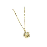 Colar Flor Giratória com Diamantes Micro Incrustados Zircônia e Pérola. Luxo Leve e Elegância. Adicione brilho e sofisticação ao seu visual. — foto 2