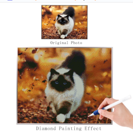 Entspannendes Diamond Painting Set "Zuckersüße Kittenlandschaft". Erschaffe glitzernde Kunstwerke, perfekt für Deko und DIY-Projekte. — foto 2