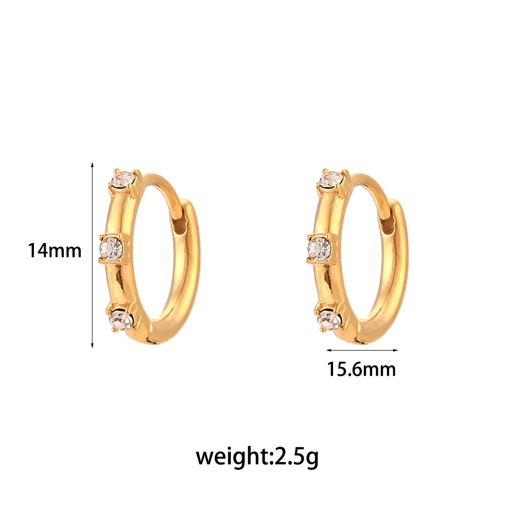 Brincos de argola de moda, simples e luxuosos. Joia leve e sofisticada que adiciona um toque de elegância ao seu visual diário. — foto 1