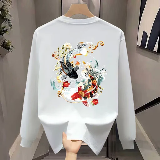 Title 4, Camiseta masculina de manga longa em algodão, m...