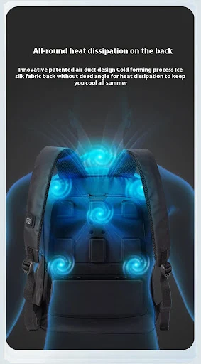 Title 2, Computer Business Fan Backpack Cooling Fan Acti...