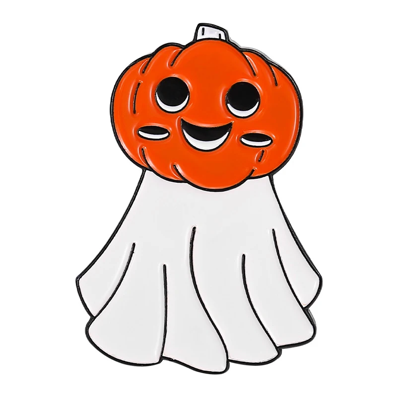 Broche criativo de Halloween com abóbora fantasma, liga de óleo pingando. Adicione um toque festivo e único aos seus looks de Halloween. — foto 13