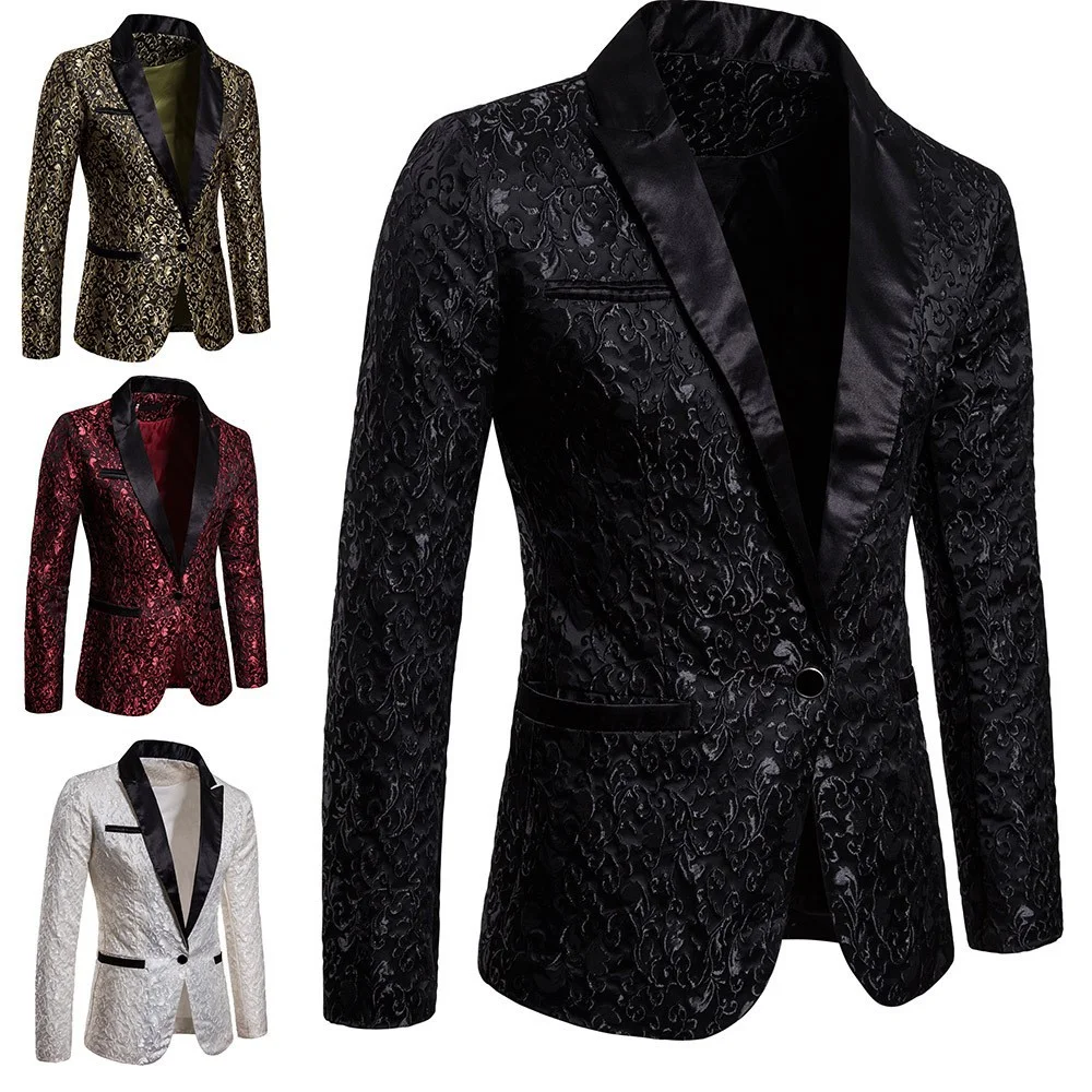 Title 2, Jacquard Fashion Design Formal Dress Mens Lape...