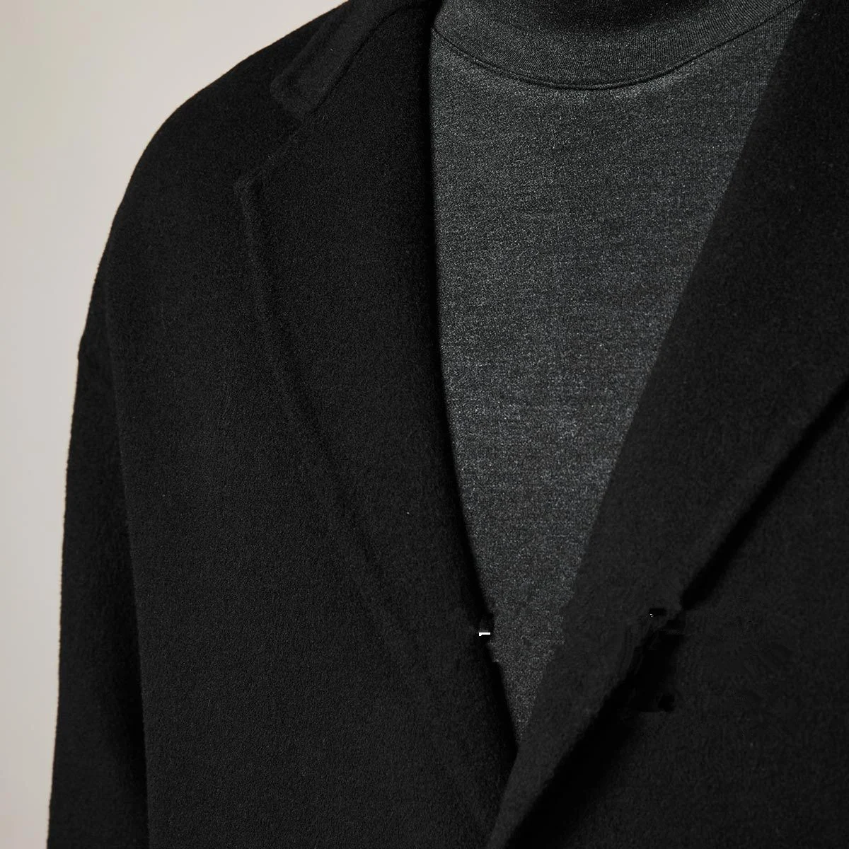 Men's Color Contrast Stitching Long Woolen Coat, a stylish and warm winter coat. Stay comfortable and look great. — photo 5
