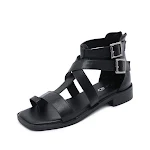 Wooden Heel High-Top Belt Buckle All-Match Sandals. Stylish and versatile women's sandals. Comfortable and perfect for a — photo 1