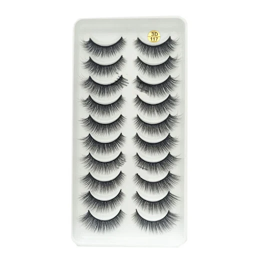 Title 2, 3D117 Ten Pairs of False Eyelashes Eye Tail Pul...