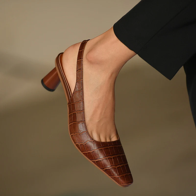 Title 2, Pointed Toe Sexy Mid Heel Shoes for Women. Elev...