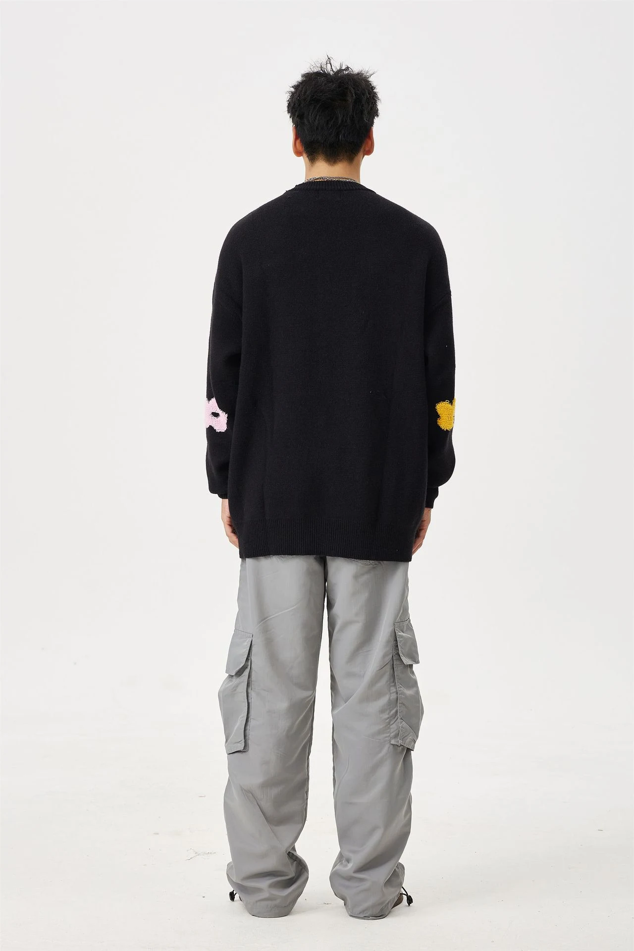 Title 5, Suéter de punto unisex Maychao Jacquard Angora ...