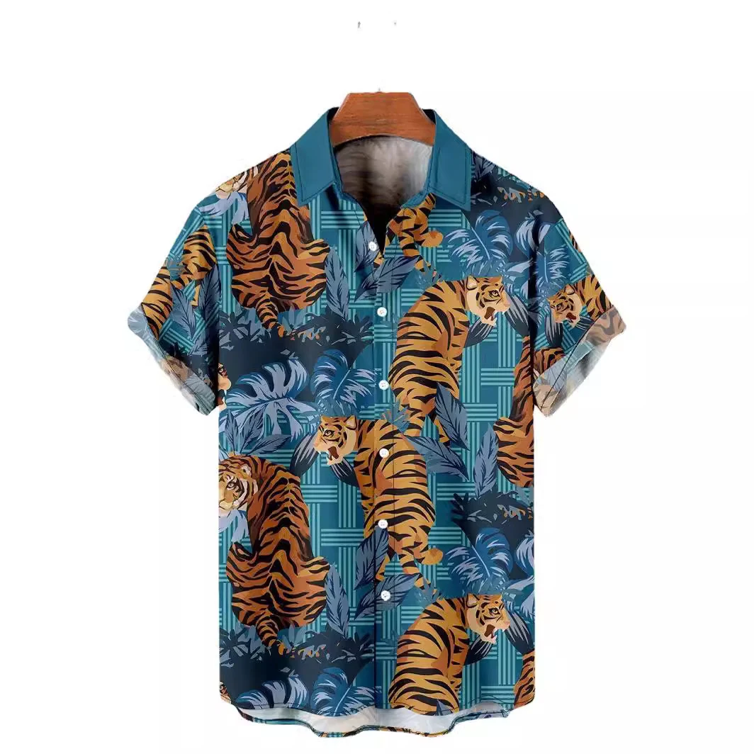 Men's Summer Casual Printed Hawaiian Shirt Vacation Seaside Lightweight Breathable Comfortable Beachwear Perfect for War — photo 1