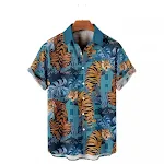 Men's Summer Casual Printed Hawaiian Shirt Vacation Seaside Lightweight Breathable Comfortable Beachwear Perfect for War — photo 1