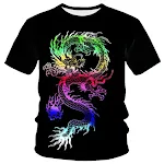 Men's Dragon Series 3D Digital Print Round-Neck Short-Sleeved T-shirt. Experience comfort and a striking design for all — photo 5