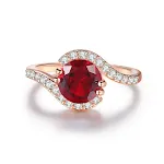 Anel banhado a ouro rosa, elegante e sofisticado para mulheres. Ideal para uso diário e eventos especiais, adicionando charme e estilo. — foto 3