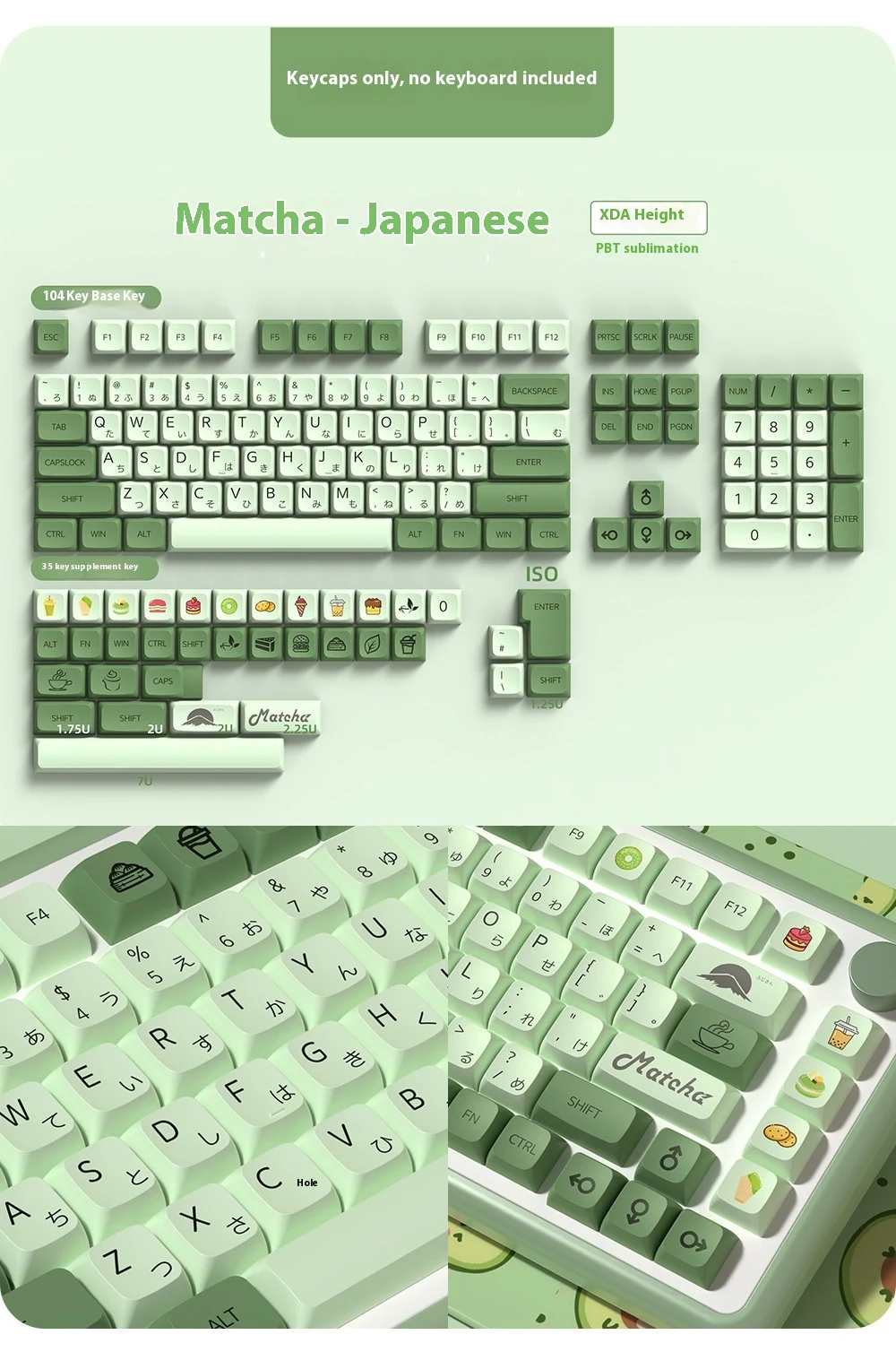 Title 23, PBT Sublimation Mechanical Keyboard Keycaps for...