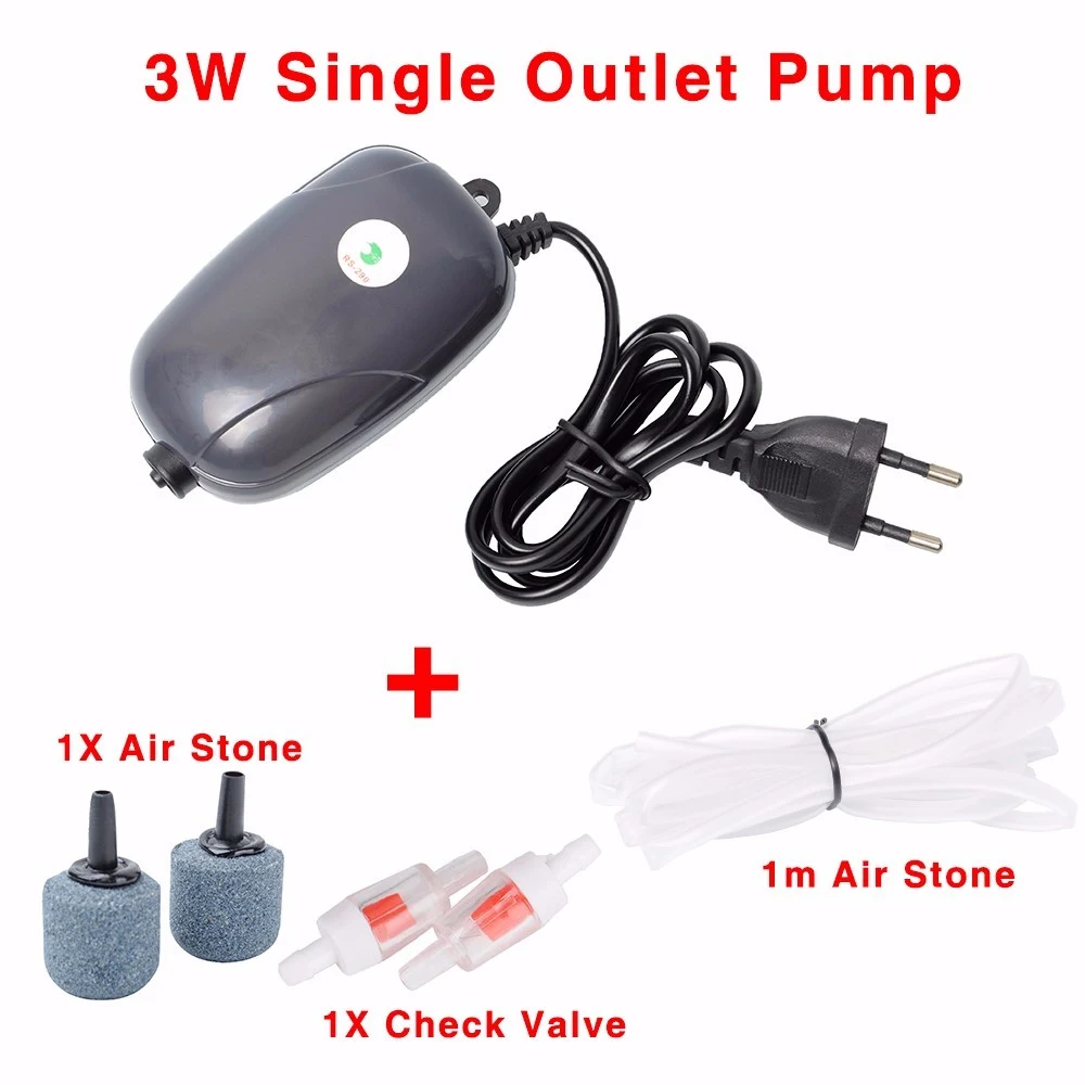 Title 4, Aquarium Air Pump Fish Tank Mini Compressor Sin...