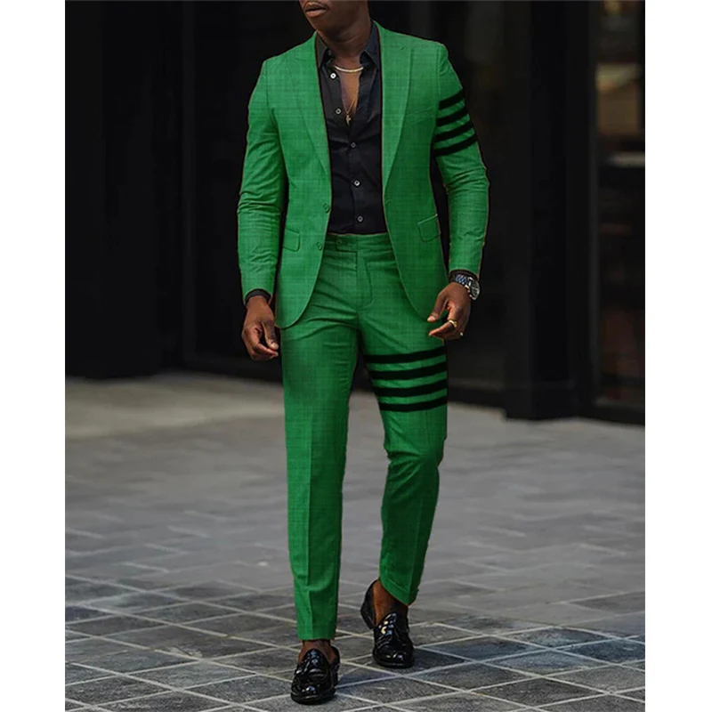 Traje de tres piezas para hombre, formal, con contraste de color, ajuste avanzado, cómodo, ideal para eventos y trabajo. — foto 8