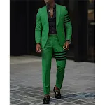 Traje de tres piezas para hombre, formal, con contraste de color, ajuste avanzado, cómodo, ideal para eventos y trabajo. — foto 8