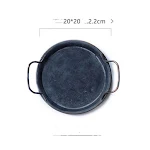 Hui Mart Distressed Round Iron Tray with Handle for Photo Props, Bread Plate, Home Decoration, and Rustic Charm. — photo 3