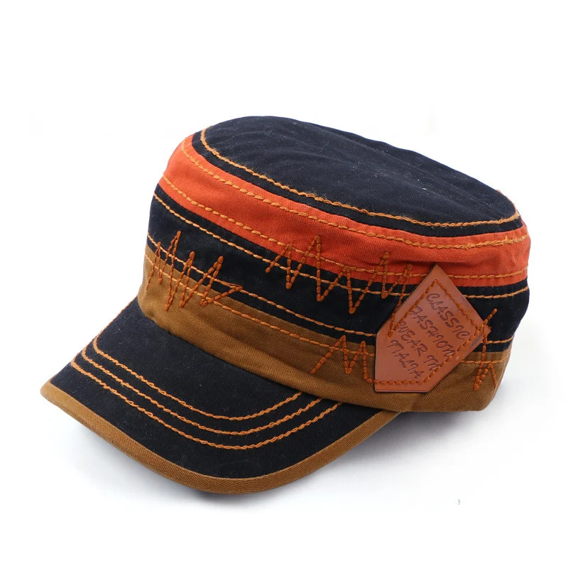 Creative Fashion Couple Flat Top Fashion Hat Sunshade offers stylish sun protection. Perfect for couples, this hat provi — photo 2