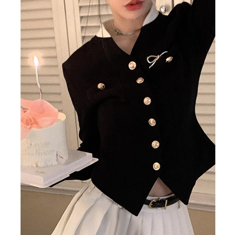 Title 6, Knitwear Coat Short Dress Two-piece Set