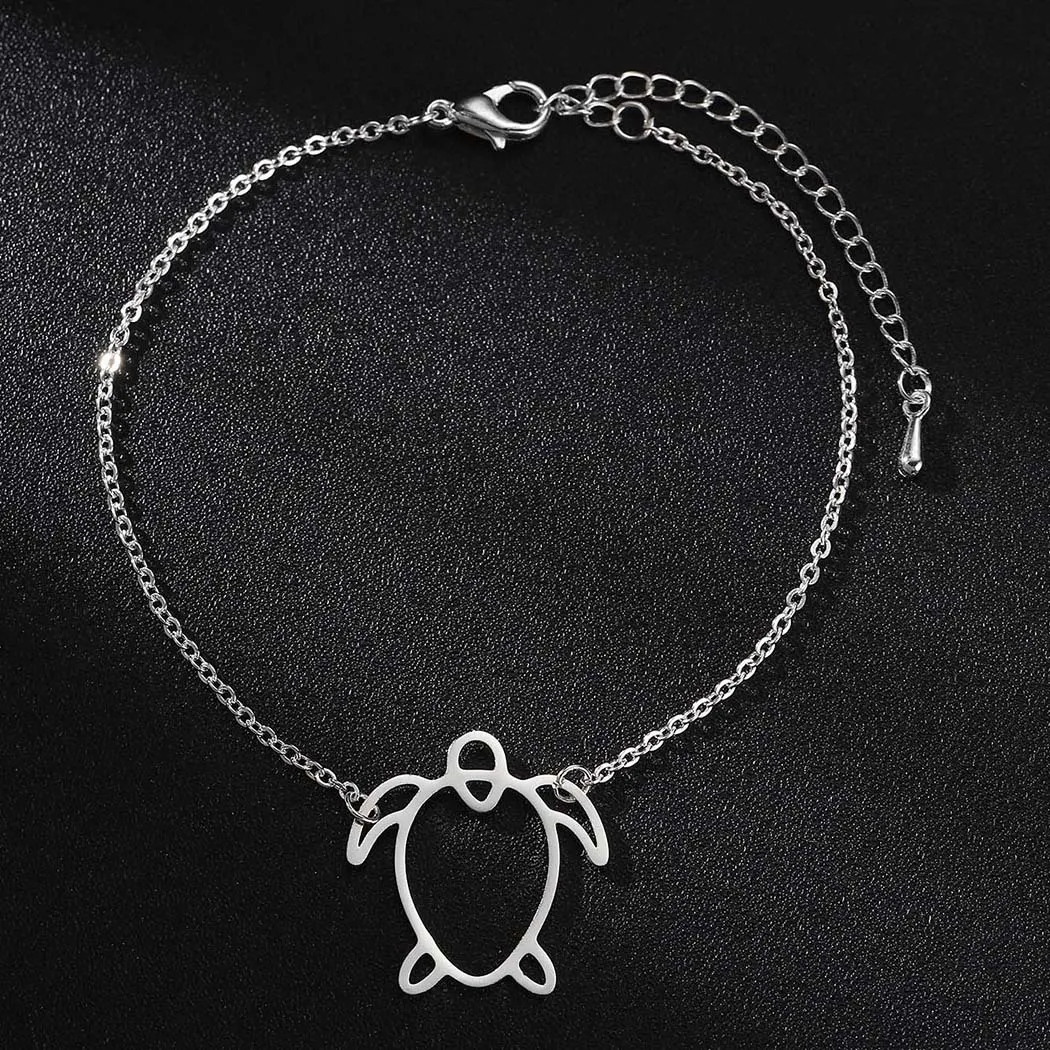 Title 6, Pulseira pendente de tartaruga de aço inoxidável