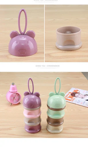Title 2, 3 Layer Frog Style Portable Baby Food Storage B...
