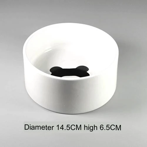 Title 8, Cute Dog Bowl with Medium Anti-tip Neck Guard, ...