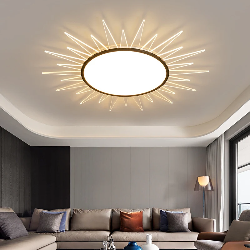 Modern Simple LED Living Room Lamp Creates a Cozy Atmosphere. Efficient and Stylish Lighting for Your Home. Minimalist D — photo 1