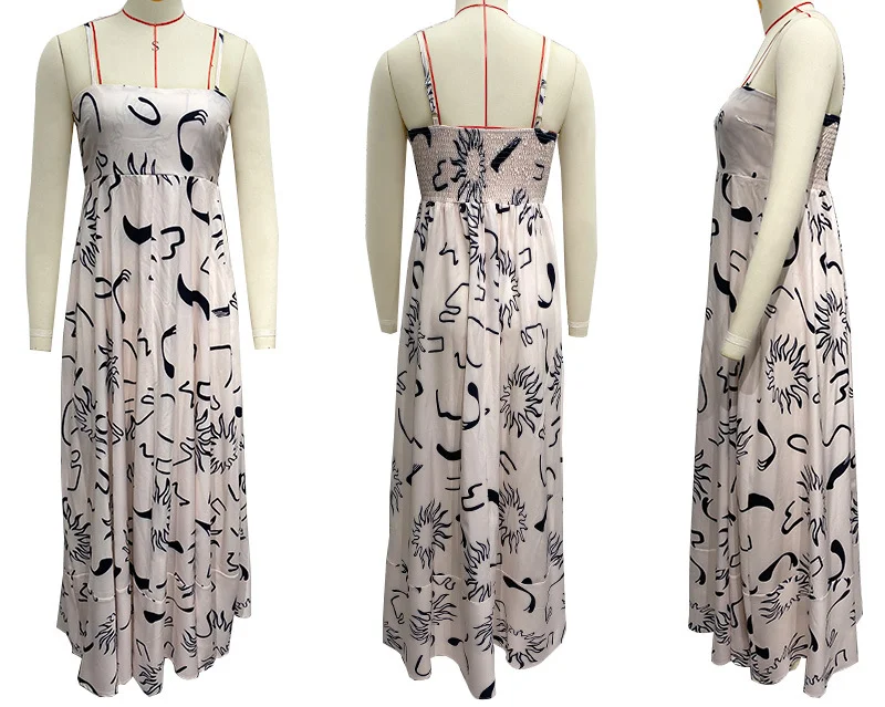 Title 22, Extra Long Dress Casual Square Collar Sleeveles...