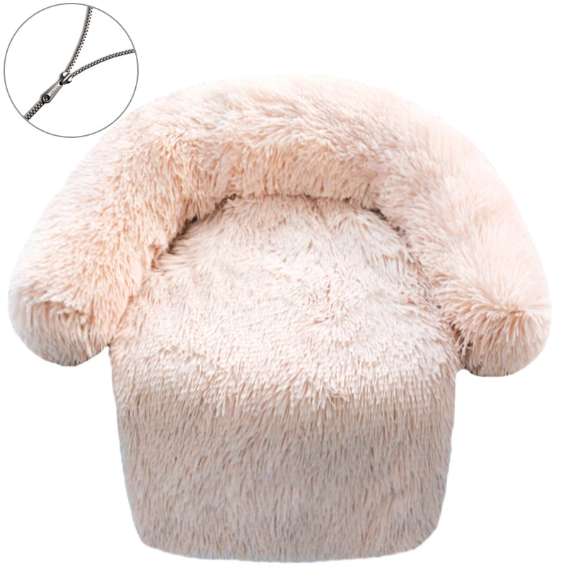 Zipper Dismantling and Washing Style Plush Dog Kennel, Plush Blanket Pet Litter Sofa, providing comfort and easy cleanin — photo 7